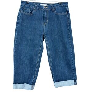 Levi's 52058 Capri Jeans Womens 8 W29 Cotton Elastane Blue